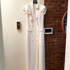 Michael Kors Collection Resort 2020 White Tuxedo Gown